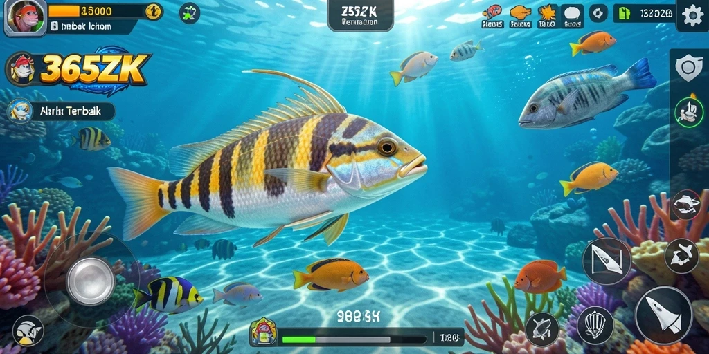 Gameplay seru menembak ikan di 365ZK dengan grafis menakjubkan.