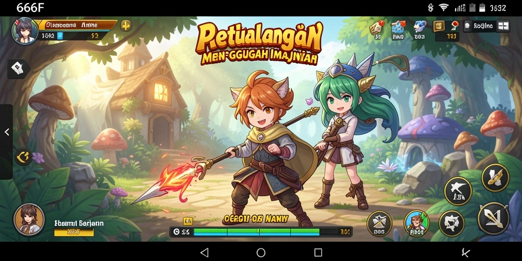 Tampilan menarik dari gameplay Anime yang memukau.