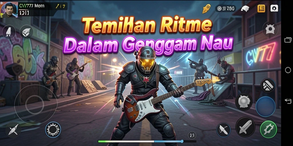 Tampilan screenshot CV777 menampilkan gameplay musik yang menawan.