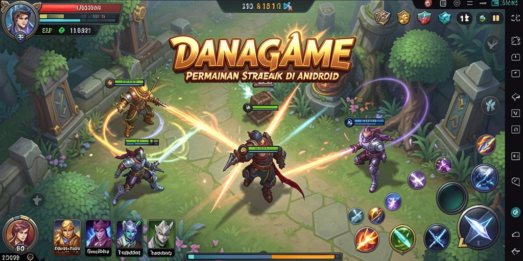 Tampilan gameplay <strong>DANAGAME</strong> yang menakjubkan dan strategi mendalam.