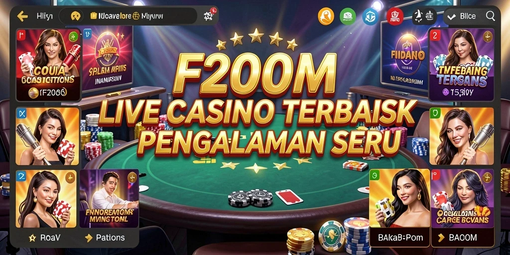 Gameplay F200M Live Casino yang seru dan interaktif.