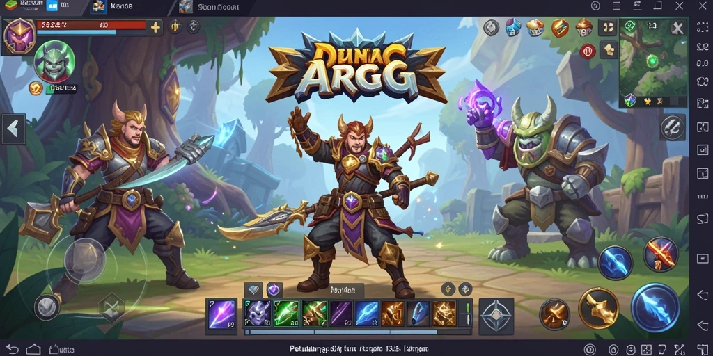 Screenshot F32 menampilkan aksi pertarungan yang seru dalam gameplay ARPG.