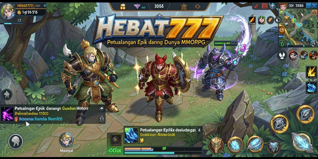 Screenshot dari gameplay HEBAT777 menampilkan petualangan epik dalam MMORPG.