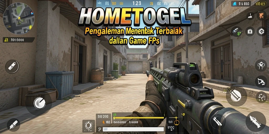 Gameplay intens dalam HOMETOGEL dengan aksi FPS seru.