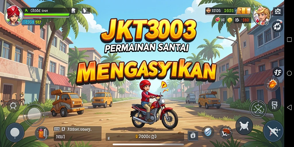 Tampilan gameplay JKT303 yang cerah dan penuh warna.