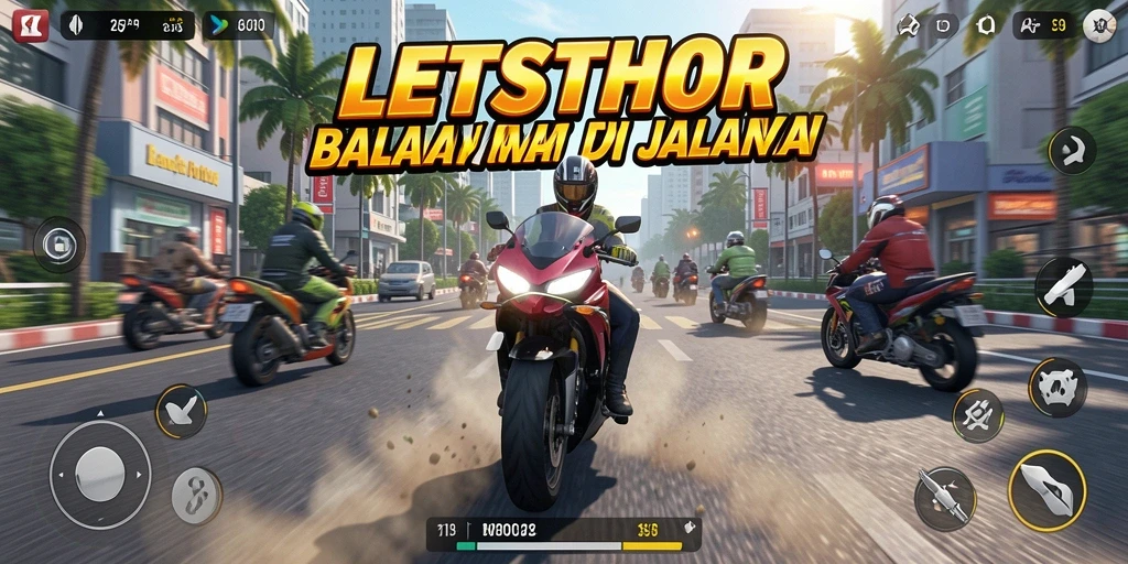 Tampilan menegangkan saat balapan di LETSTHOR.