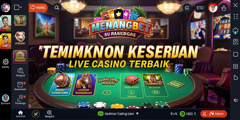 Tampilan gameplay Live Casino yang mendebarkan di MENANGBET.