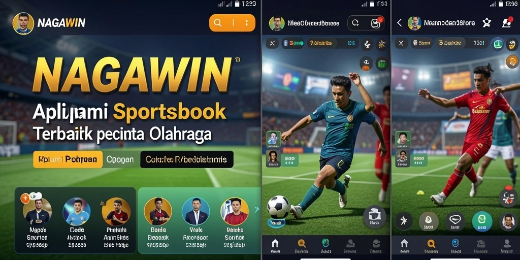 Tampilan utama NAGAWIN dengan berbagai opsi taruhan olahraga.