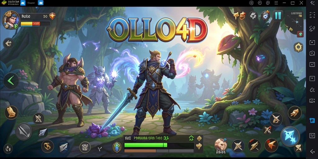 Screenshot OLLO4D menampilkan aksi pertarungan seru dalam dunia RPG.