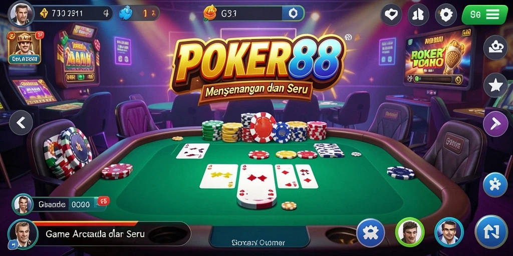 Tampilan menarik dari gameplay POKER88 yang menyenangkan.