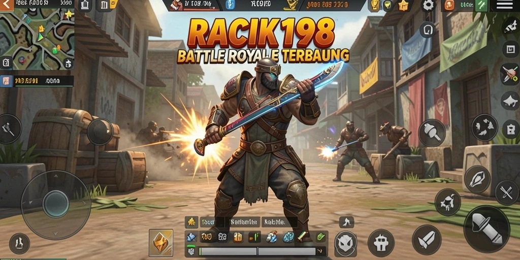 Tampilkan aksi menegangkan dari permainan Battle Royale RACIK198.
