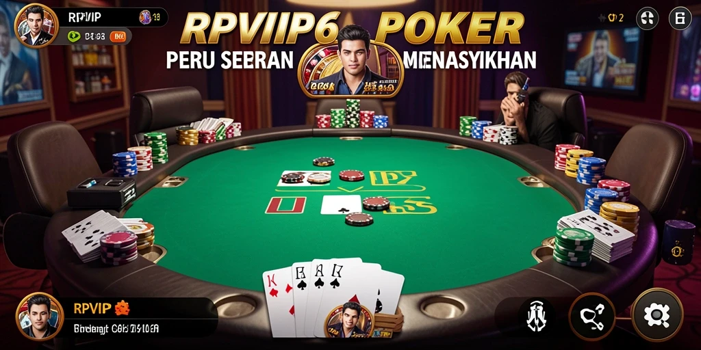 Screenshot gameplay RPVIP6 menampilkan aksi Poker yang seru.