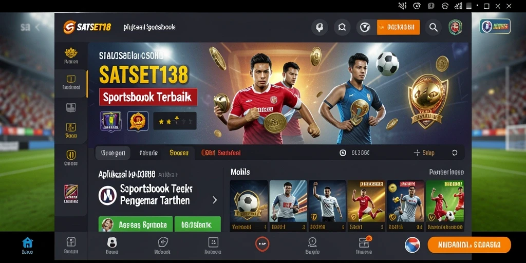 Screenshot utama SATSET138 menampilkan antarmuka sportsbook yang menarik.