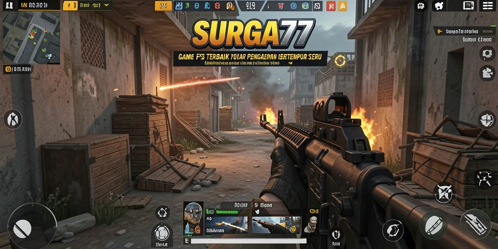 Gameplay SURGA77 menunjukkan aksi tembak-menembak yang intens dan mengasyikkan.